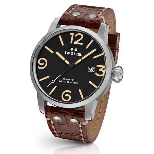 Image of Maverick 45 mm sort med cream Quartz Miyota 2417 Herre ur fra TW Steel